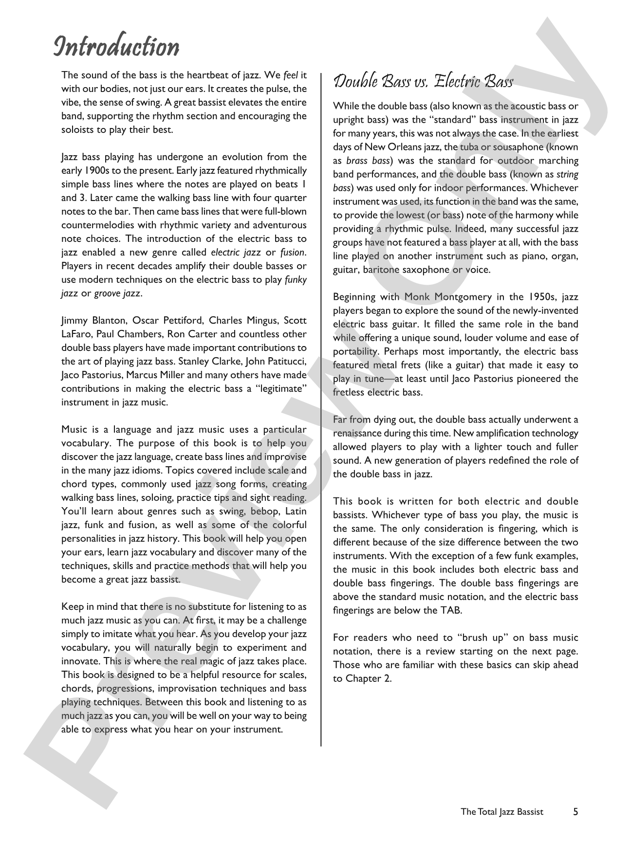 The Total Jazz Bassist: A Fun and Comprehensive Overview of Jazz Bass Playing
