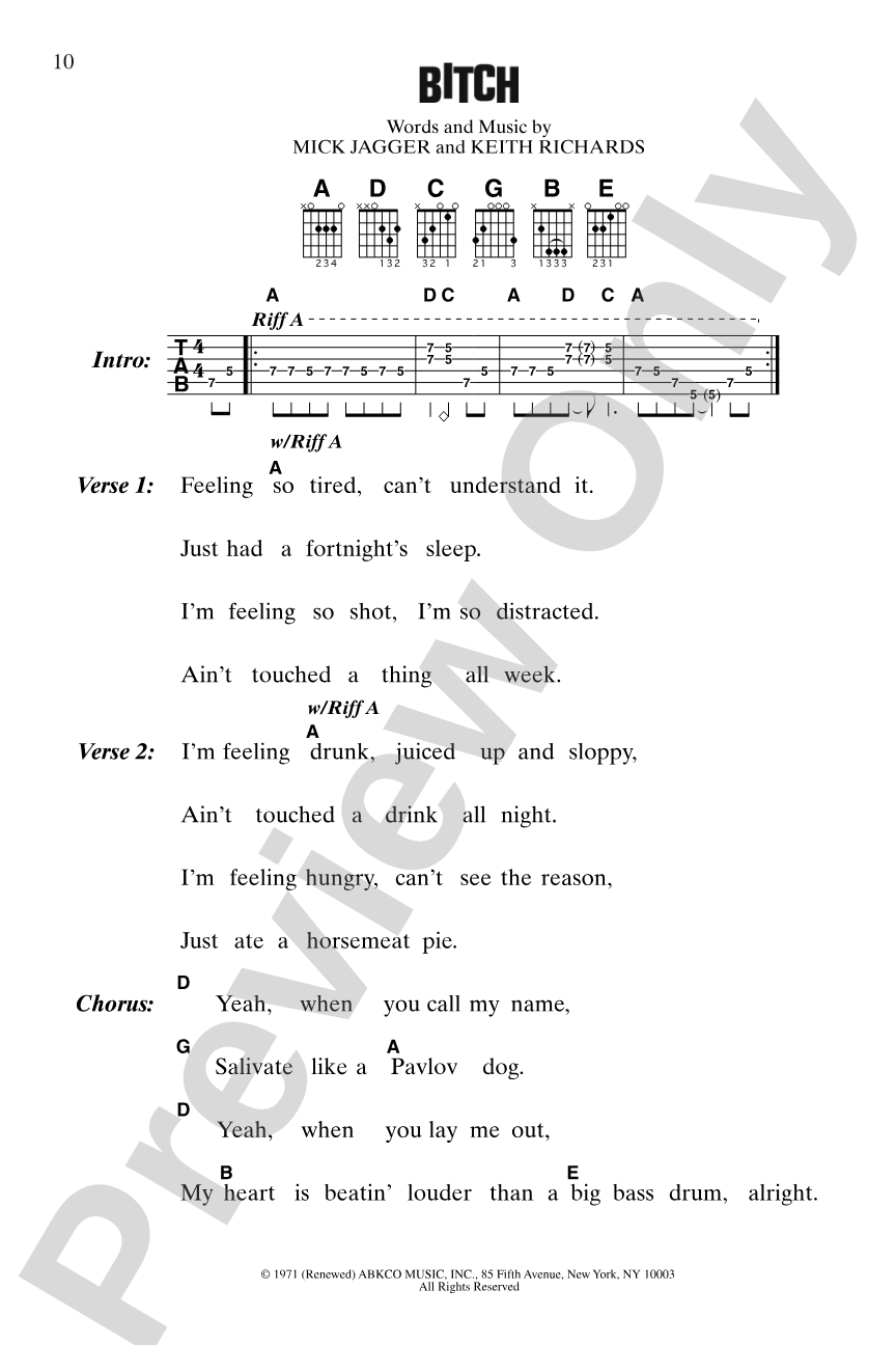 The Rolling Stones: Lyric & Chord Songbook