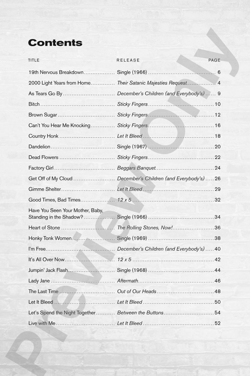 The Rolling Stones: Lyric & Chord Songbook
