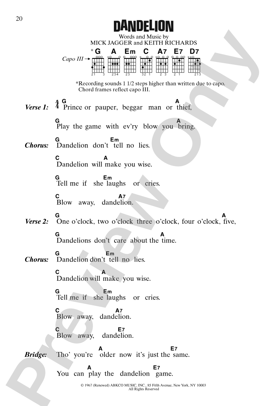 The Rolling Stones: Lyric & Chord Songbook