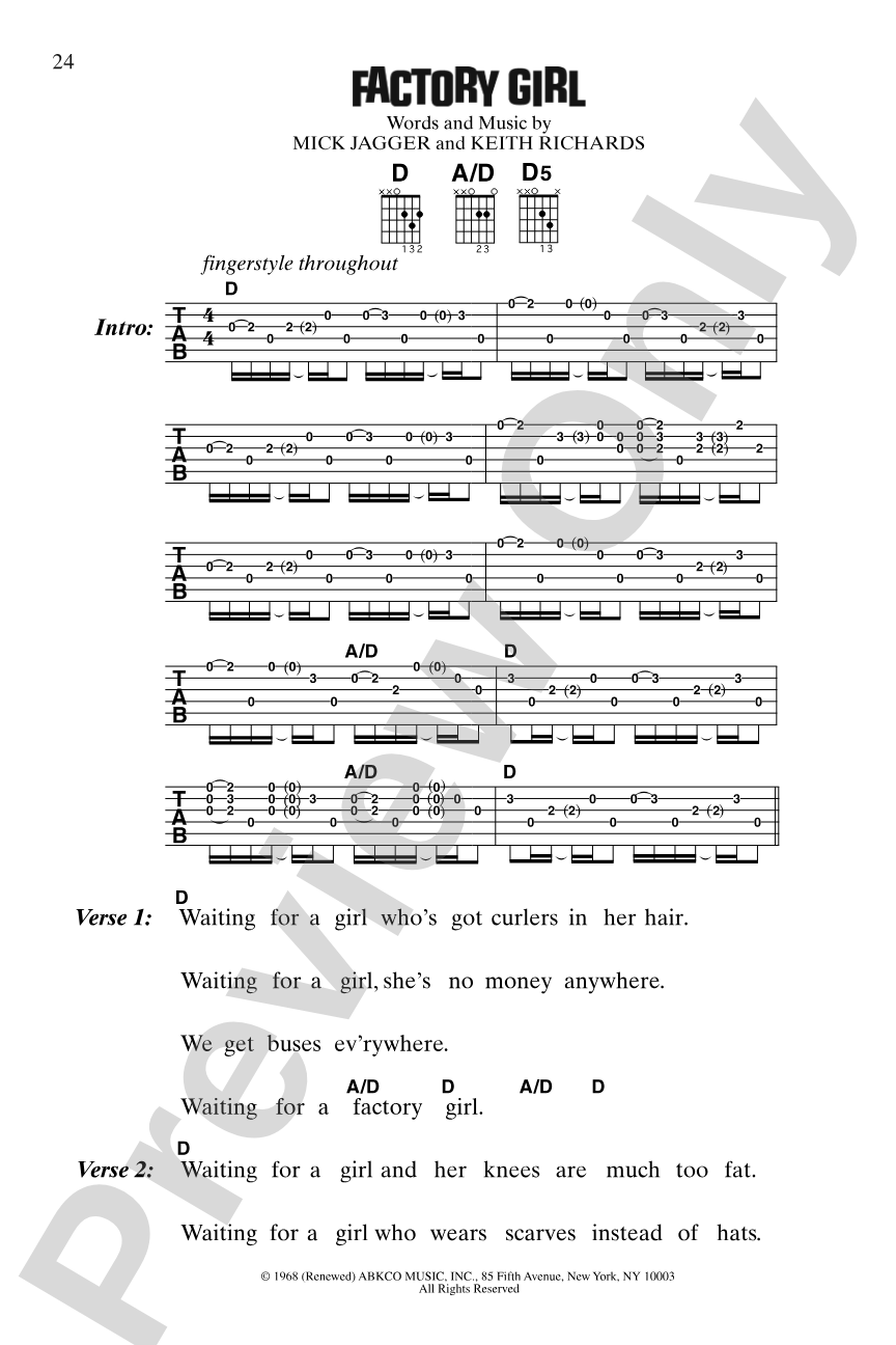 The Rolling Stones: Lyric & Chord Songbook