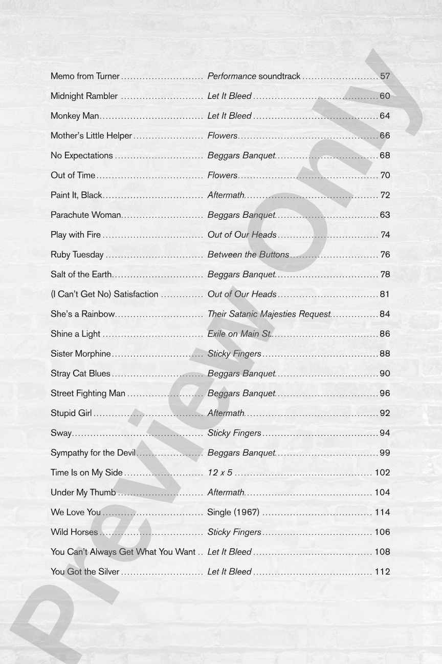 The Rolling Stones: Lyric & Chord Songbook