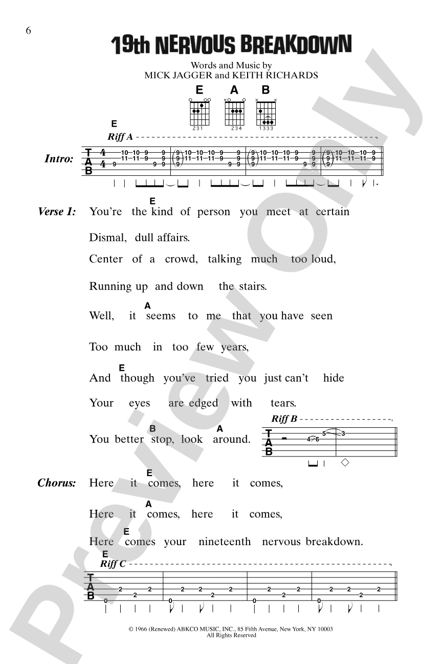 The Rolling Stones: Lyric & Chord Songbook