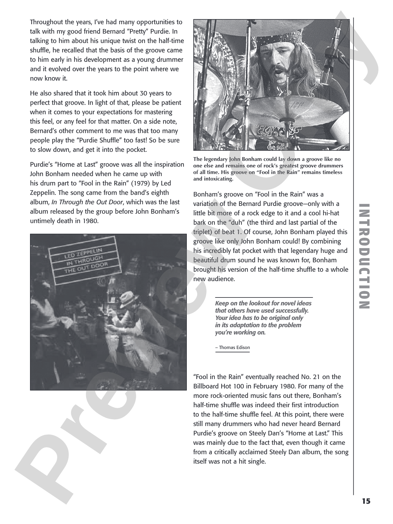 The Commandments of the Half-Time Shuffle: For Drumset