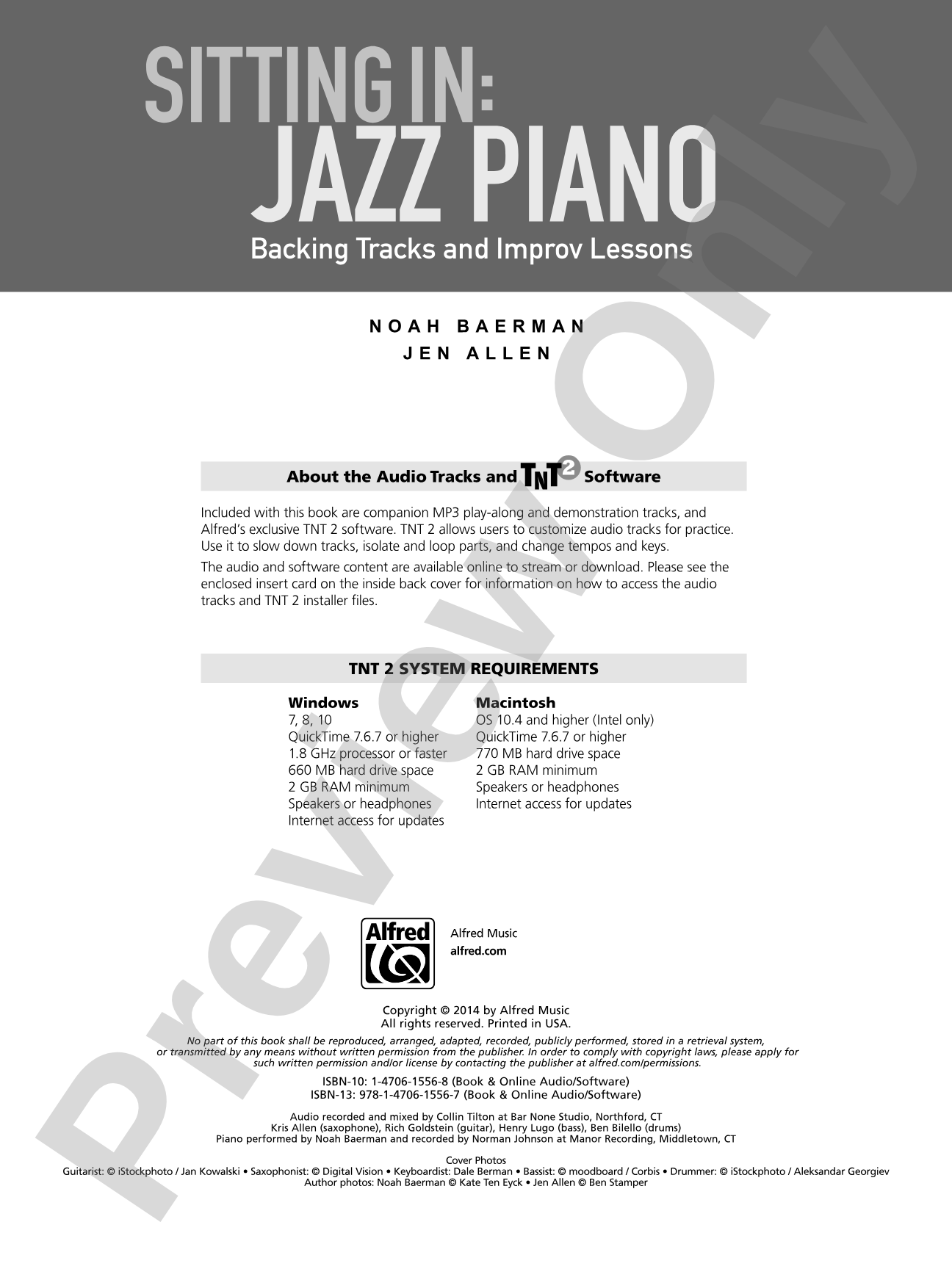 Sitting In: Jazz Piano: Backing Tracks and Improv Lessons: Piano