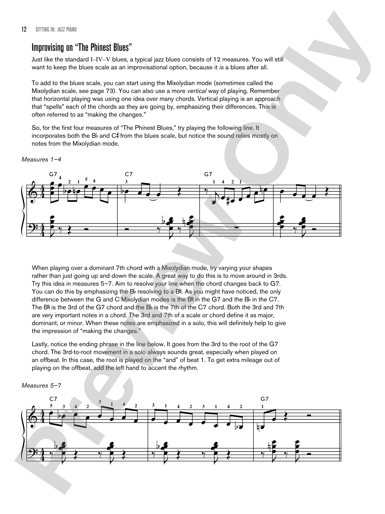 Sitting In: Jazz Piano: Backing Tracks and Improv Lessons: Piano