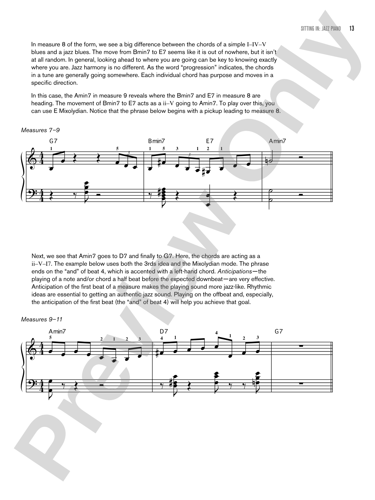 Sitting In: Jazz Piano: Backing Tracks and Improv Lessons: Piano
