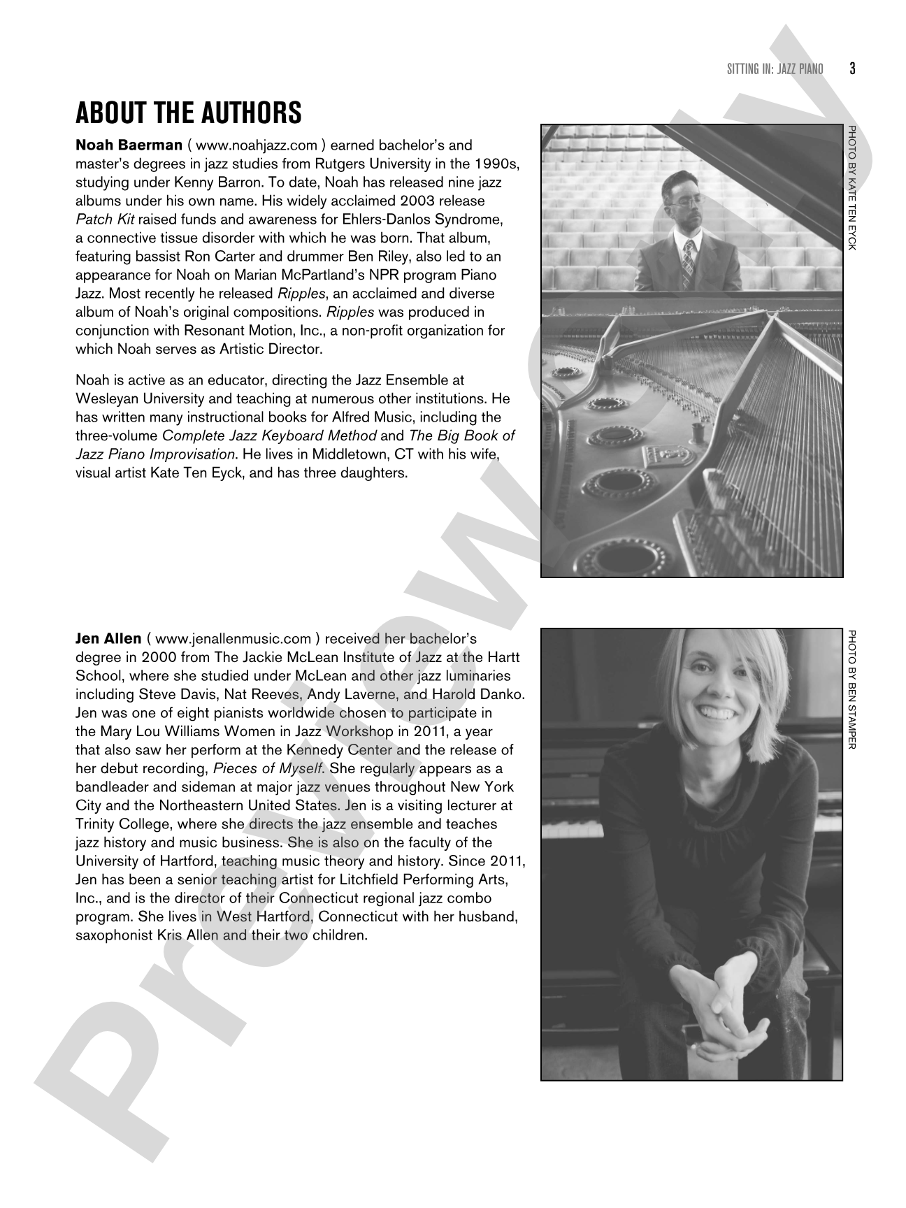 Sitting In: Jazz Piano: Backing Tracks and Improv Lessons: Piano