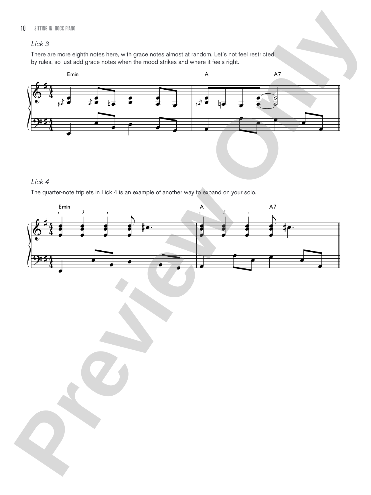 Sitting In: Rock Piano: Backing Tracks and Improv Lessons: Piano
