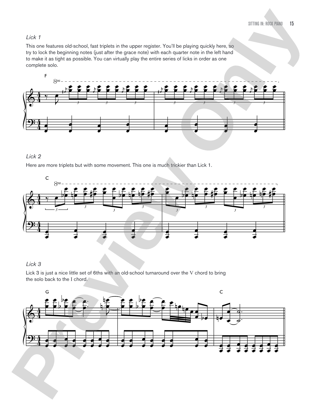Sitting In: Rock Piano: Backing Tracks and Improv Lessons: Piano