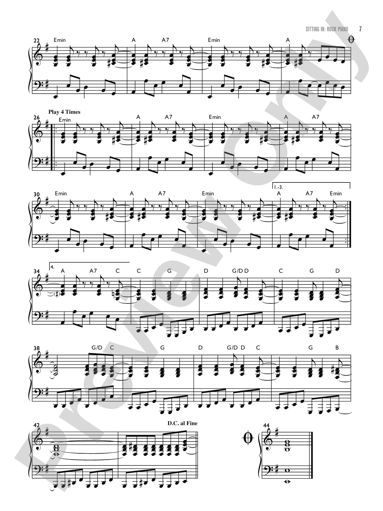 Sitting In: Rock Piano: Backing Tracks and Improv Lessons: Piano