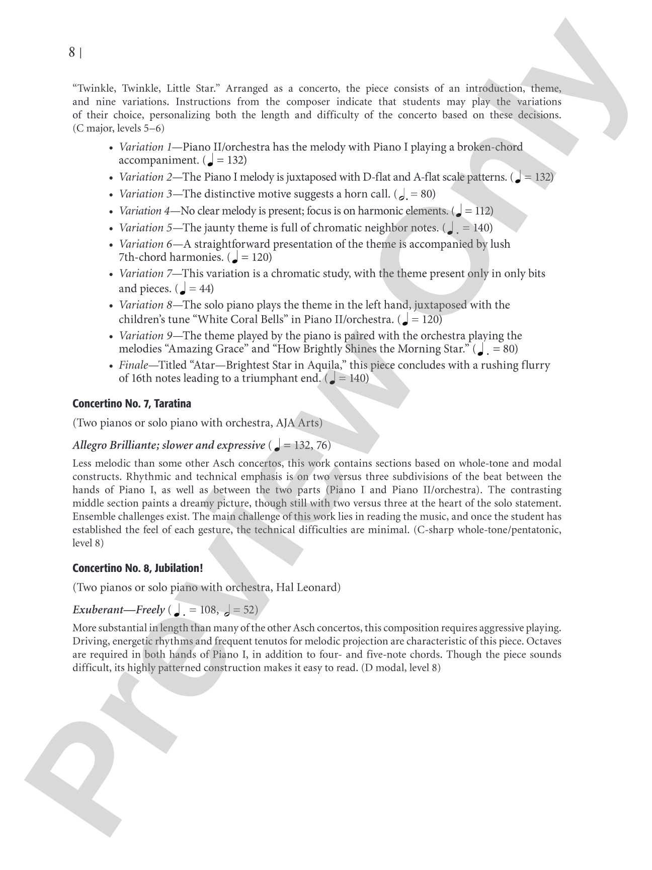 The Pianist's Guide to Standard Teaching and Performance Concertos: An Invaluable Resource of Keyboard Concertos from Baroque Through Contemporary Periods for Teachers, Students, and Performers: Piano