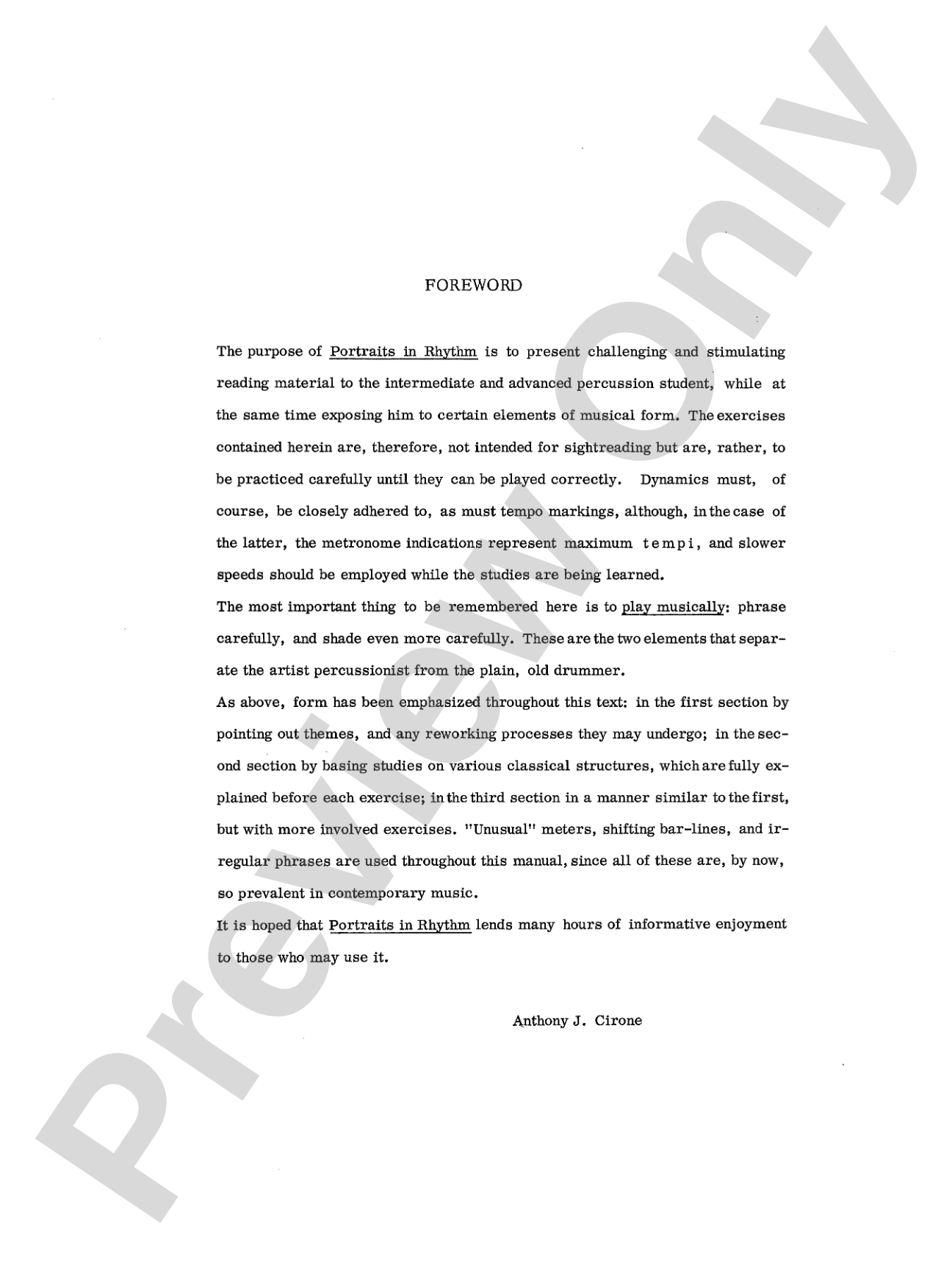 Portraits in Rhythm: 50 Studies for Snare Drum