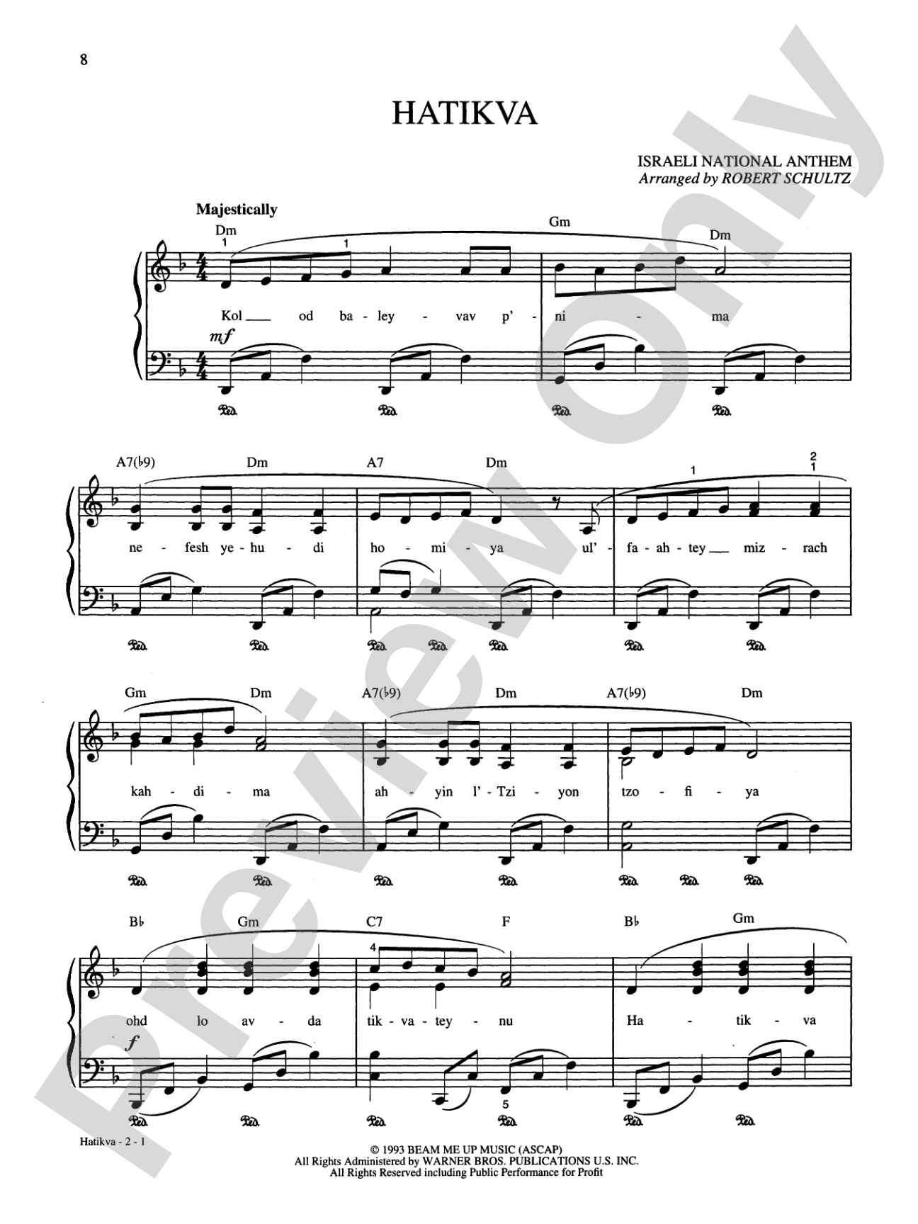Hava Nagila Plus 12 Celebrated Jewish Songs: Piano