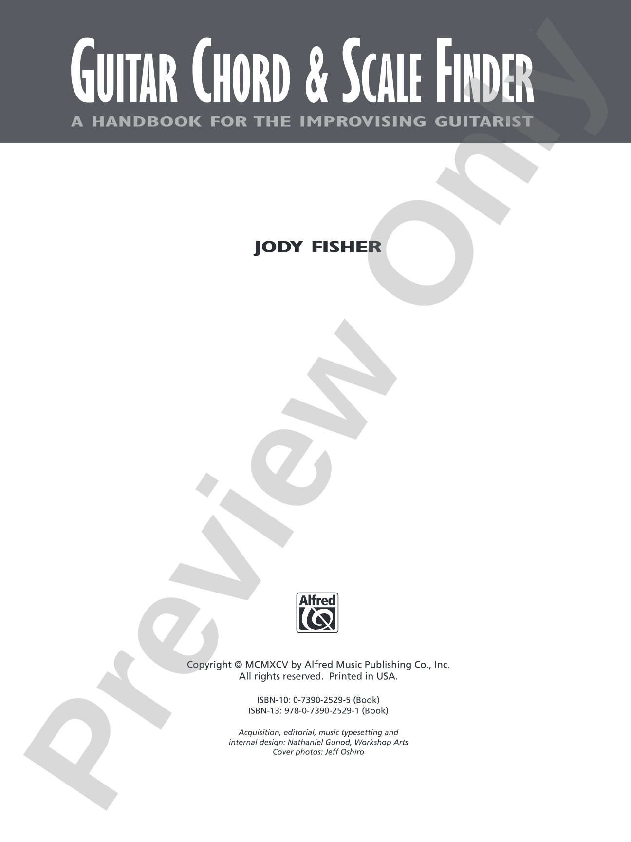 Guitar Chord & Scale Finder: A Handbook for the Improvising Guitarist