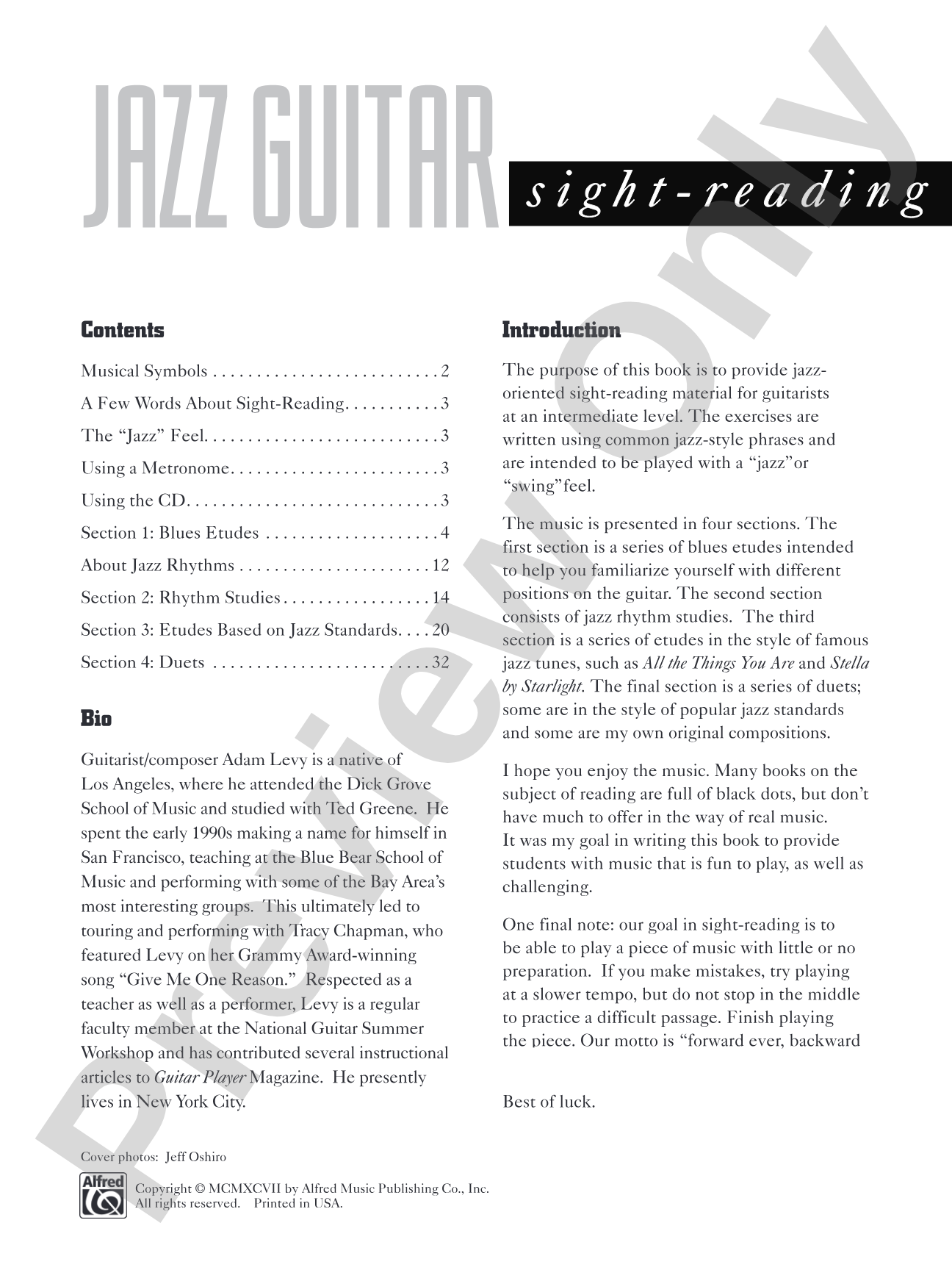Jazz Guitar Sight-Reading: Etudes, Studies, and Duets Designed to Enhance Music Reading Skills, Specifically Written for the Jazz Player