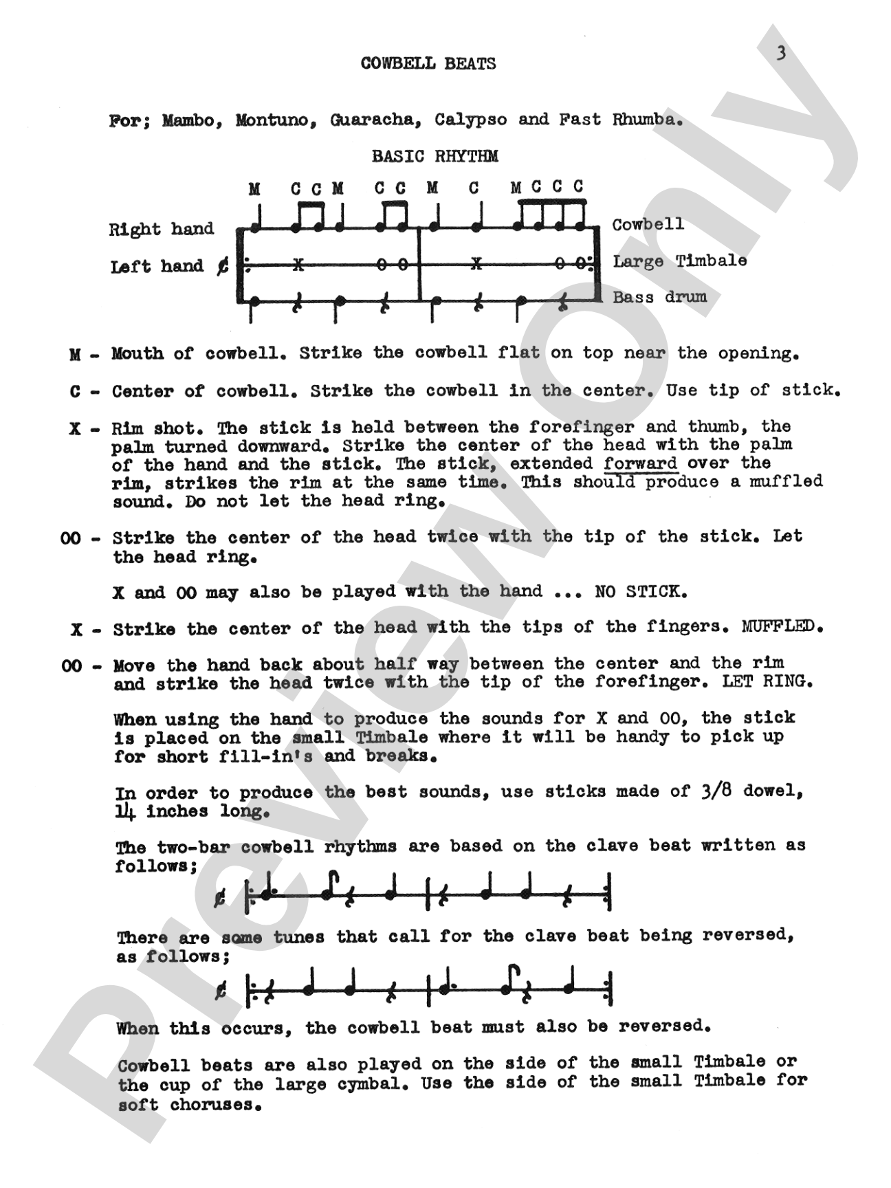 Latin Rhythms for Drums and Timbales