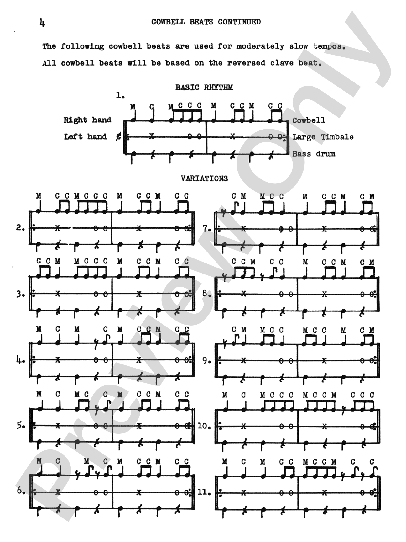 Latin Rhythms for Drums and Timbales