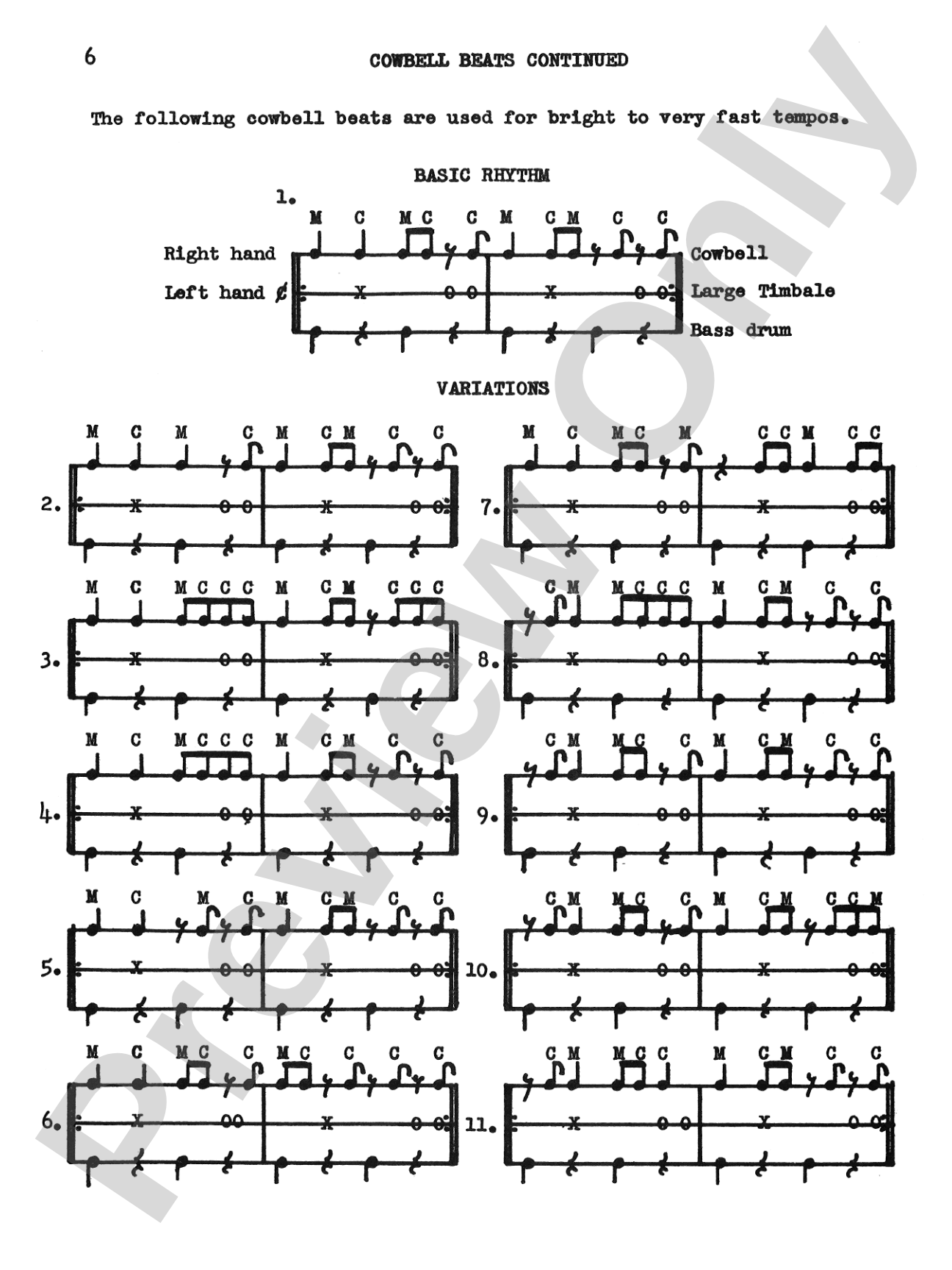 Latin Rhythms for Drums and Timbales