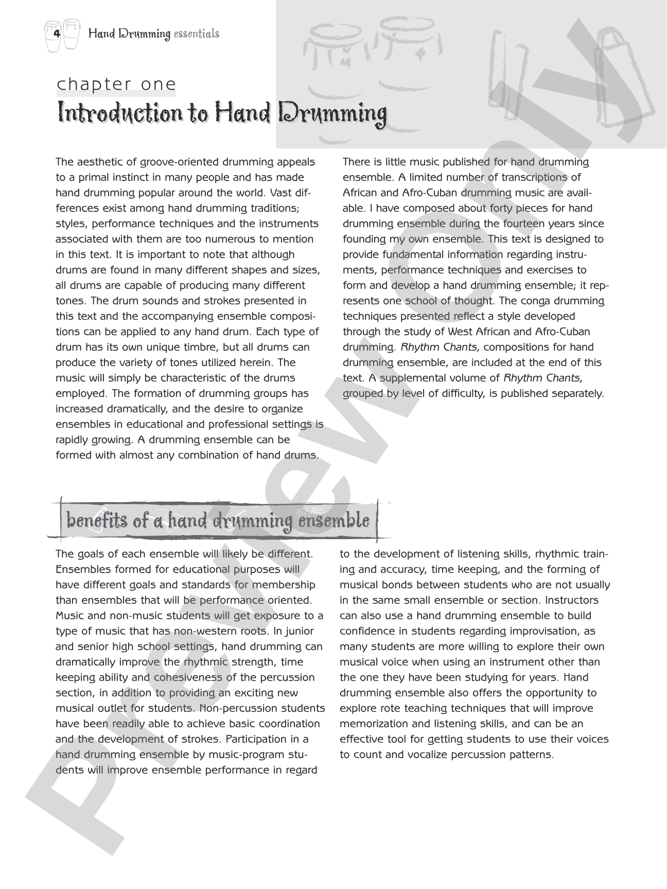 Hand Drumming Essentials: The Instruments, Techniques, and Compositions for Ensemble Performance: Percussion Ensemble