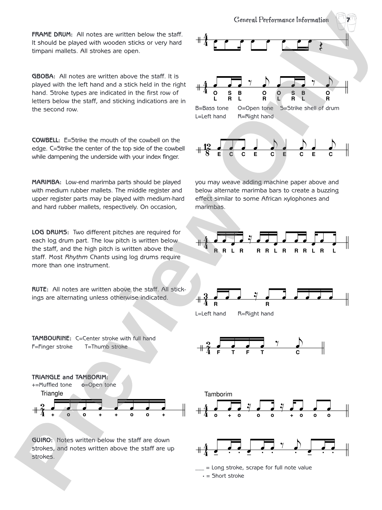Hand Drumming Ensembles: Rhythm Charts for Group Performance: Percussion Ensemble