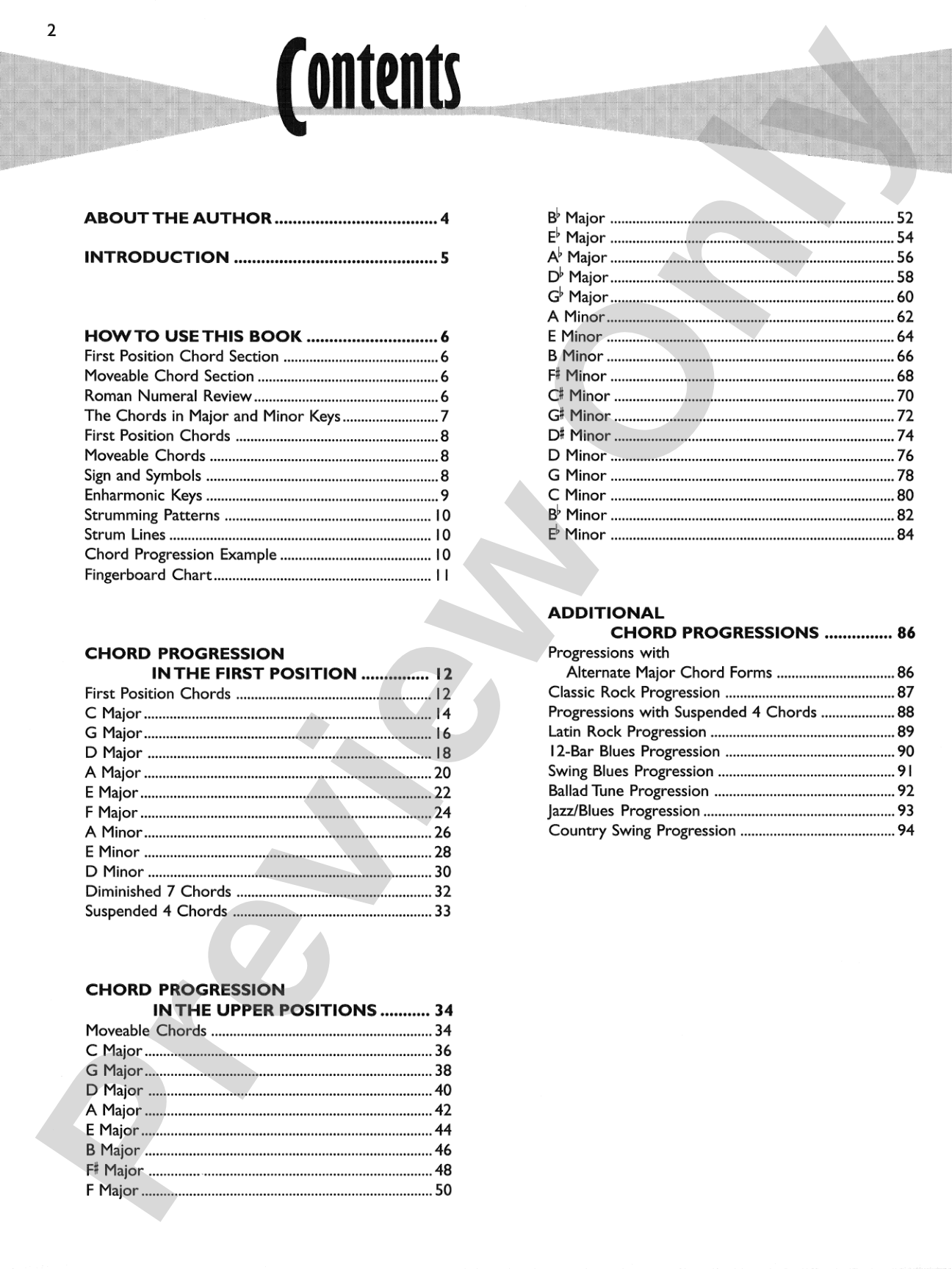 Guitar Chord Progression Encyclopedia: Includes Hundreds of Chords and Chord Progressions in All Styles in All Twelve Keys