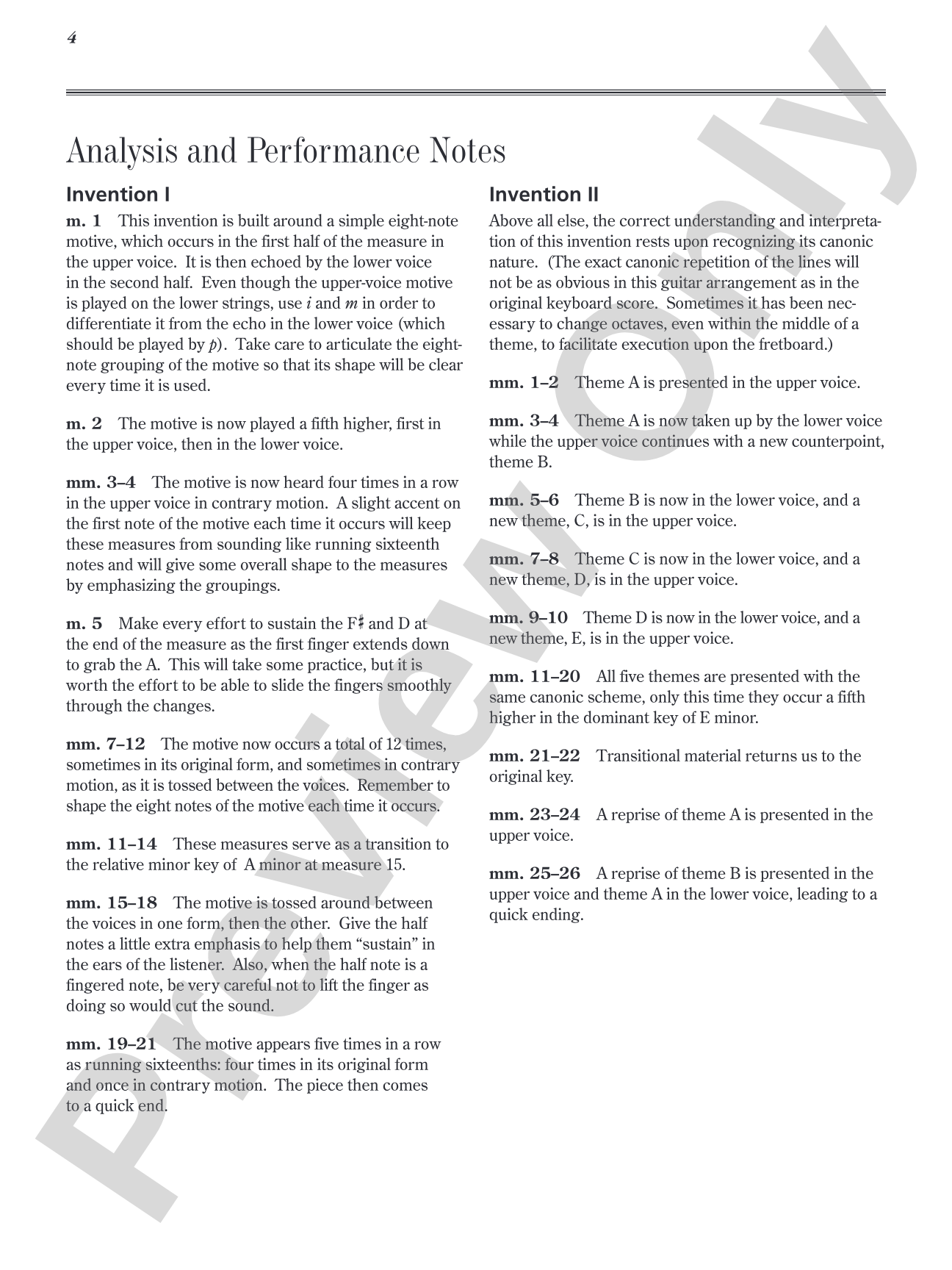 J. S. Bach: 15 Two-Part Inventions: Transcribed for Solo Guitar: Solo Guitar