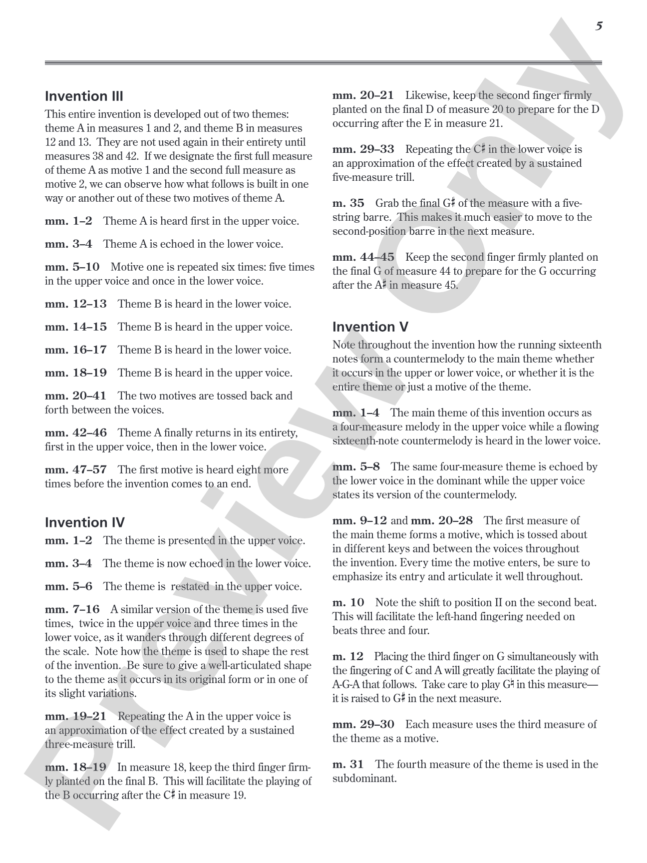 J. S. Bach: 15 Two-Part Inventions: Transcribed for Solo Guitar: Solo Guitar