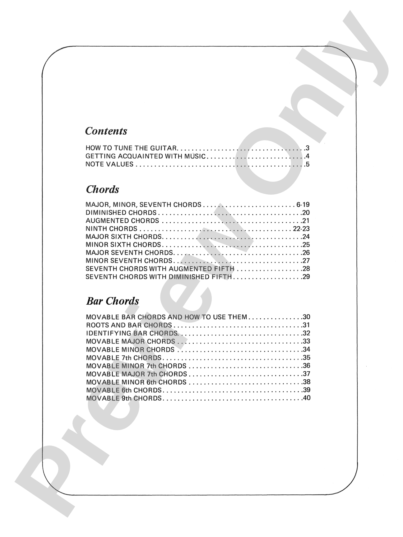 Guitar Chord Dictionary: A Fact-Filled Reference Book That Allows You to Quickly Look Up Chords in All Positions