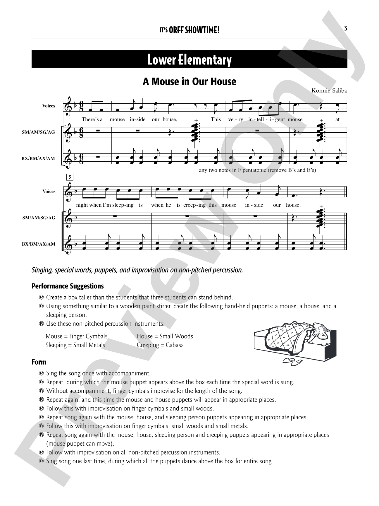 It's Orff Showtime!: Songs, Dances, Chants, and Orff Accompaniments for Elementary and Middle School Students