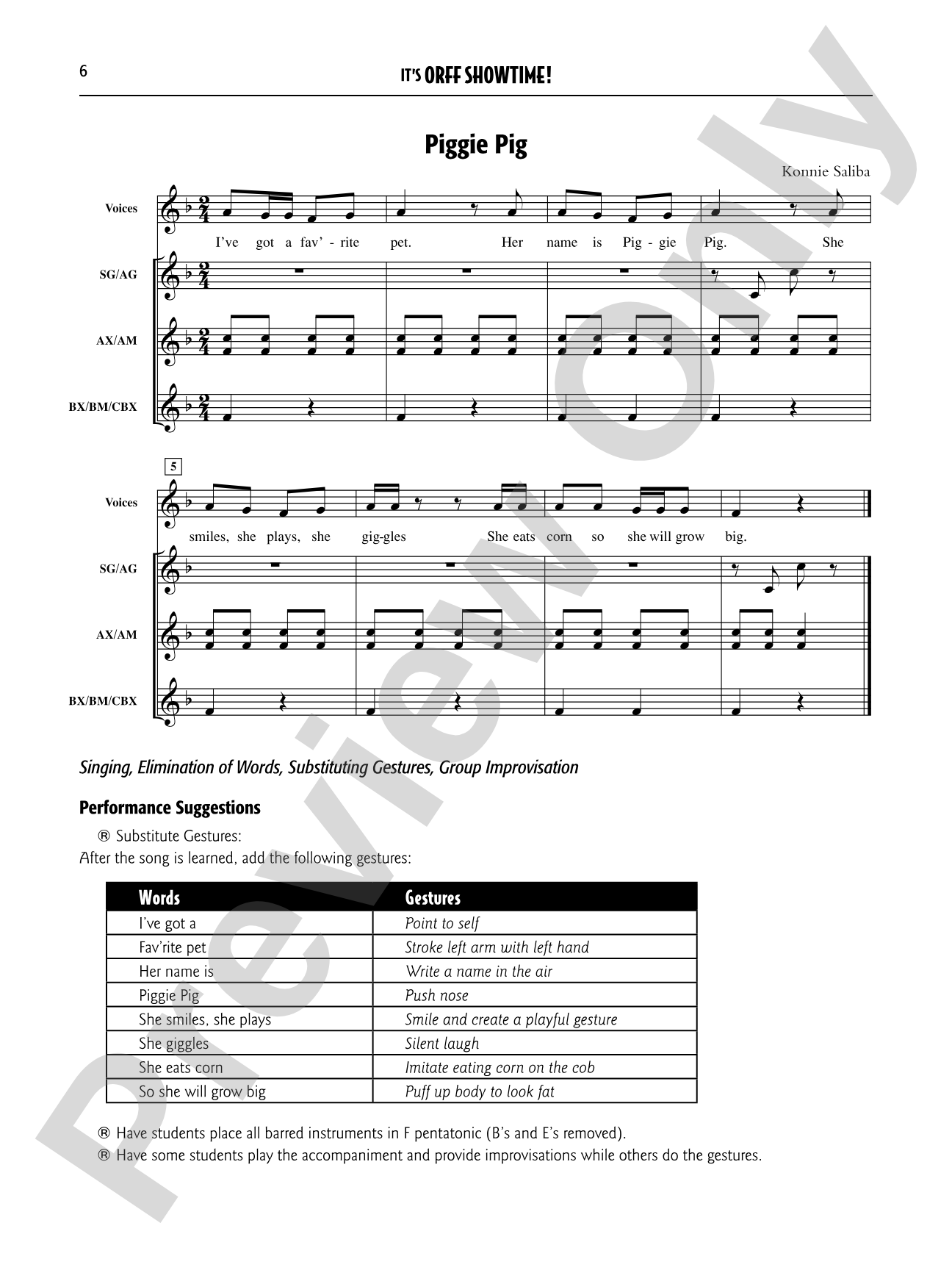 It's Orff Showtime!: Songs, Dances, Chants, and Orff Accompaniments for Elementary and Middle School Students