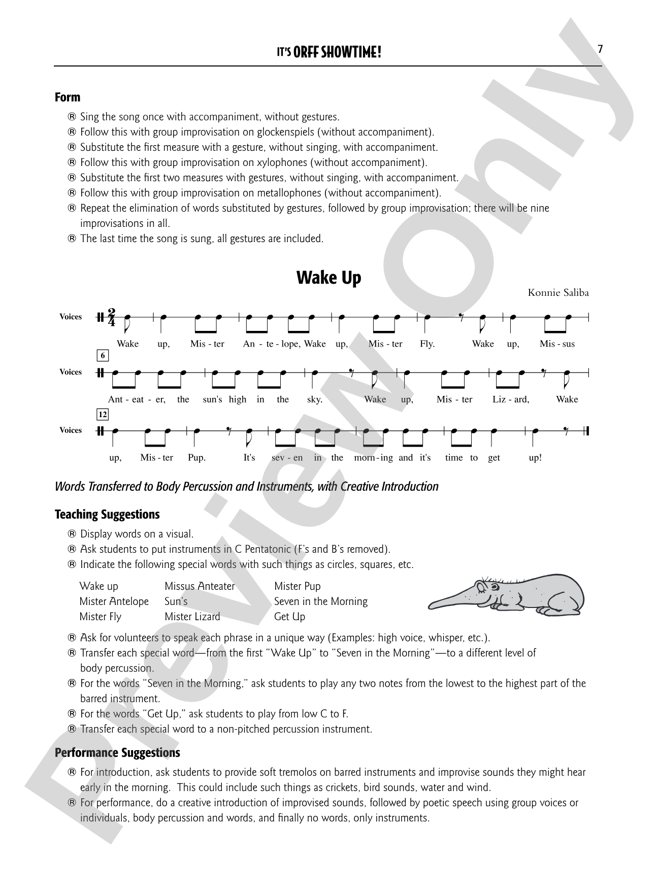 It's Orff Showtime!: Songs, Dances, Chants, and Orff Accompaniments for Elementary and Middle School Students