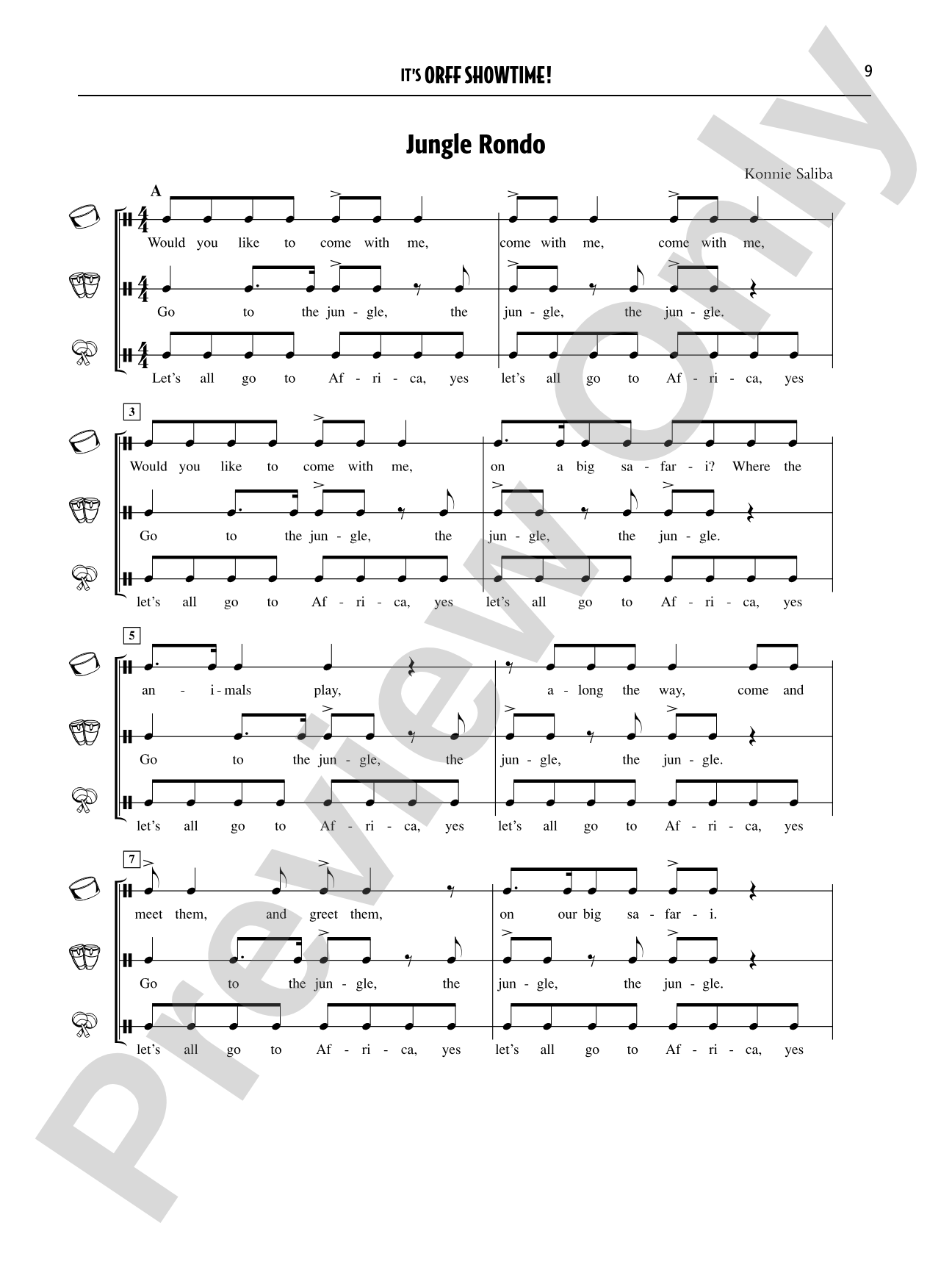 It's Orff Showtime!: Songs, Dances, Chants, and Orff Accompaniments for Elementary and Middle School Students
