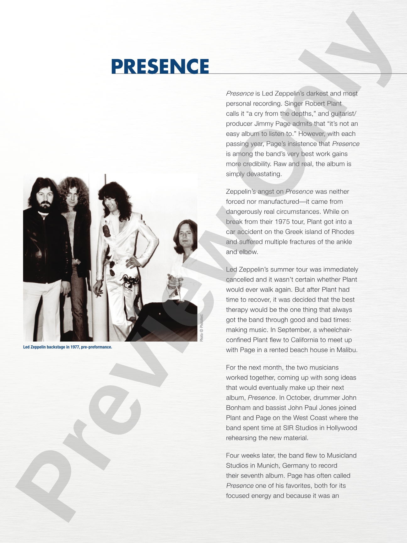 Led Zeppelin: Presence Platinum Album Edition