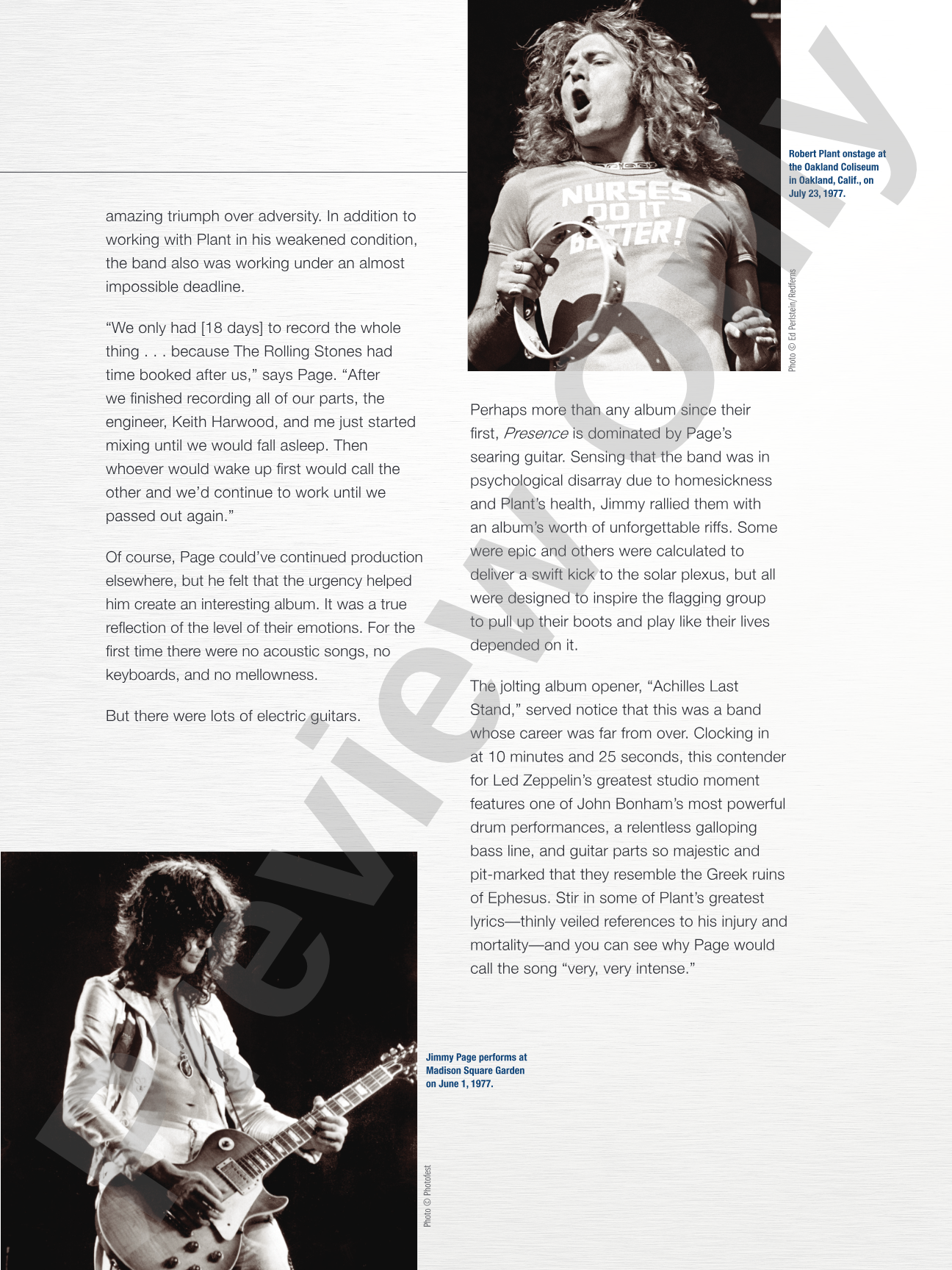 Led Zeppelin: Presence Platinum Album Edition