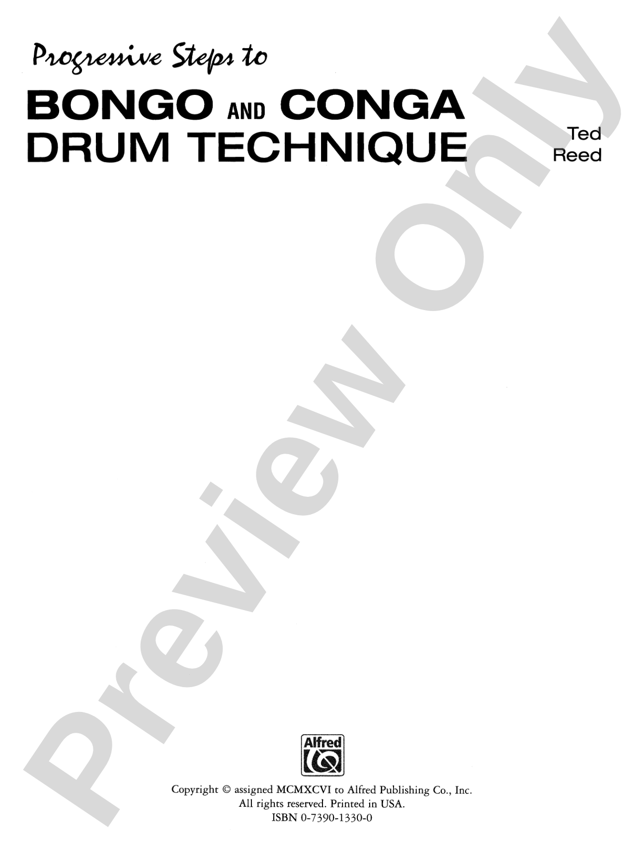 Progressive Steps to Bongo and Conga Drum Technique