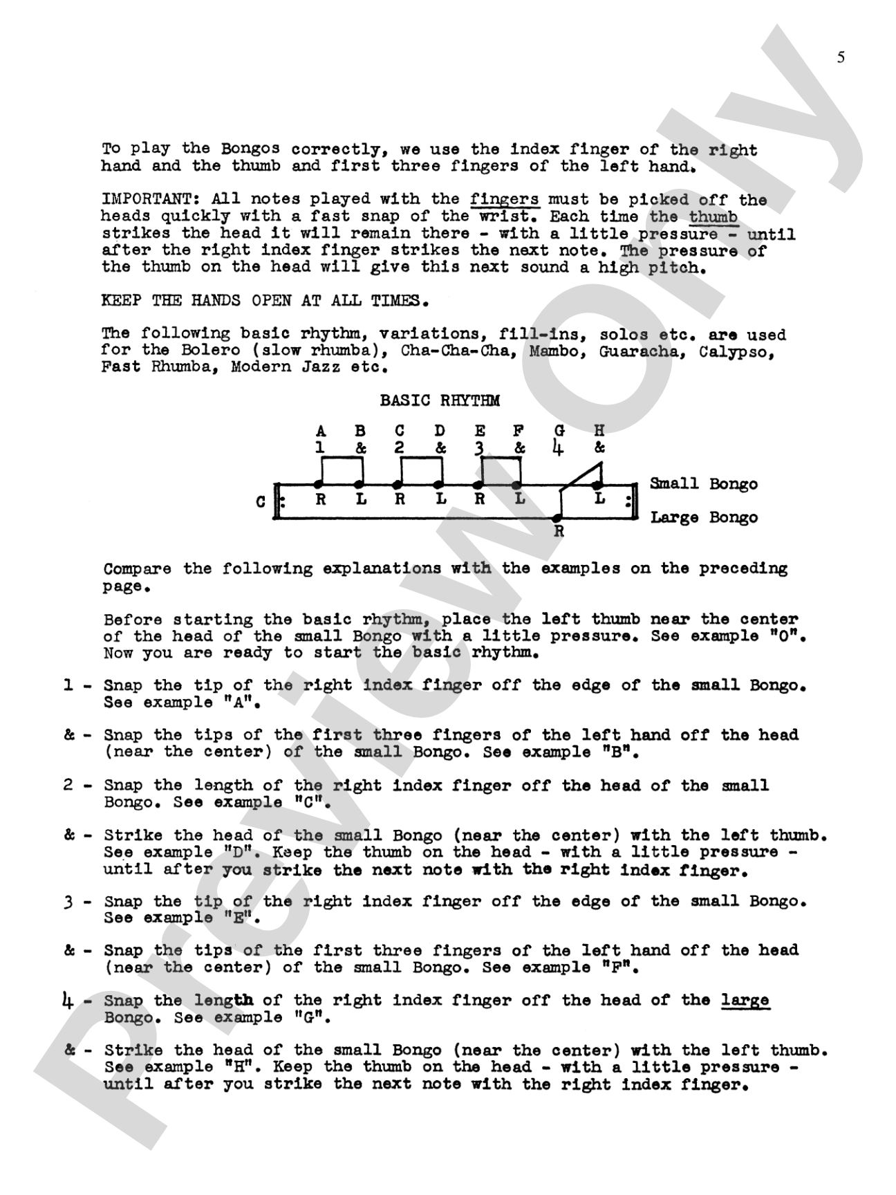 Progressive Steps to Bongo and Conga Drum Technique