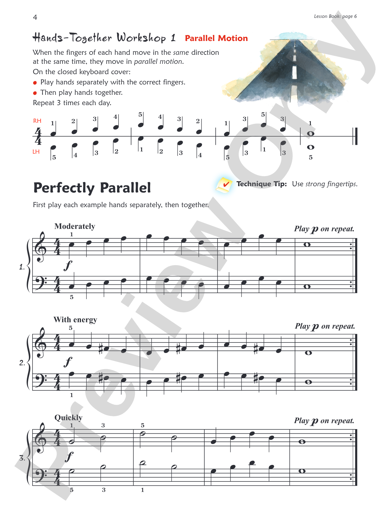 Premier Piano Course, Technique 2A