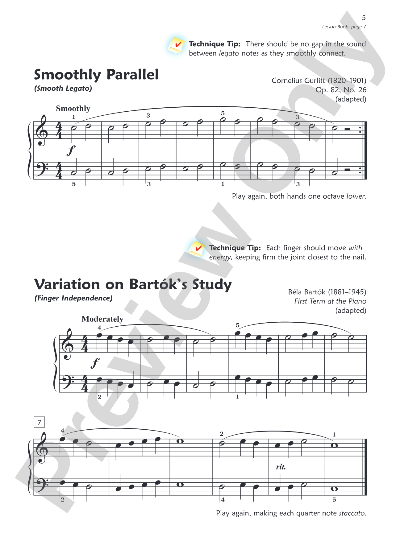 Premier Piano Course, Technique 2A