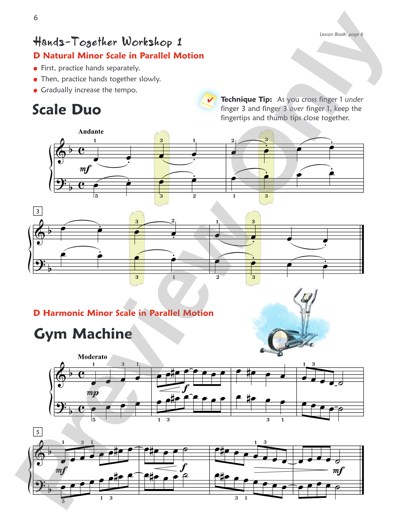 Premier Piano Course, Technique 5: Piano