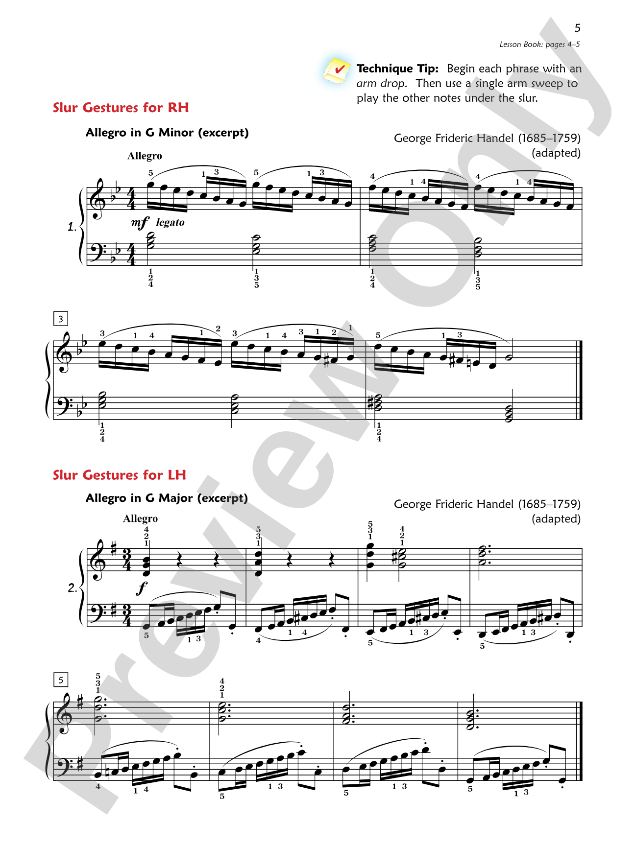 Premier Piano Course, Technique 6: Piano
