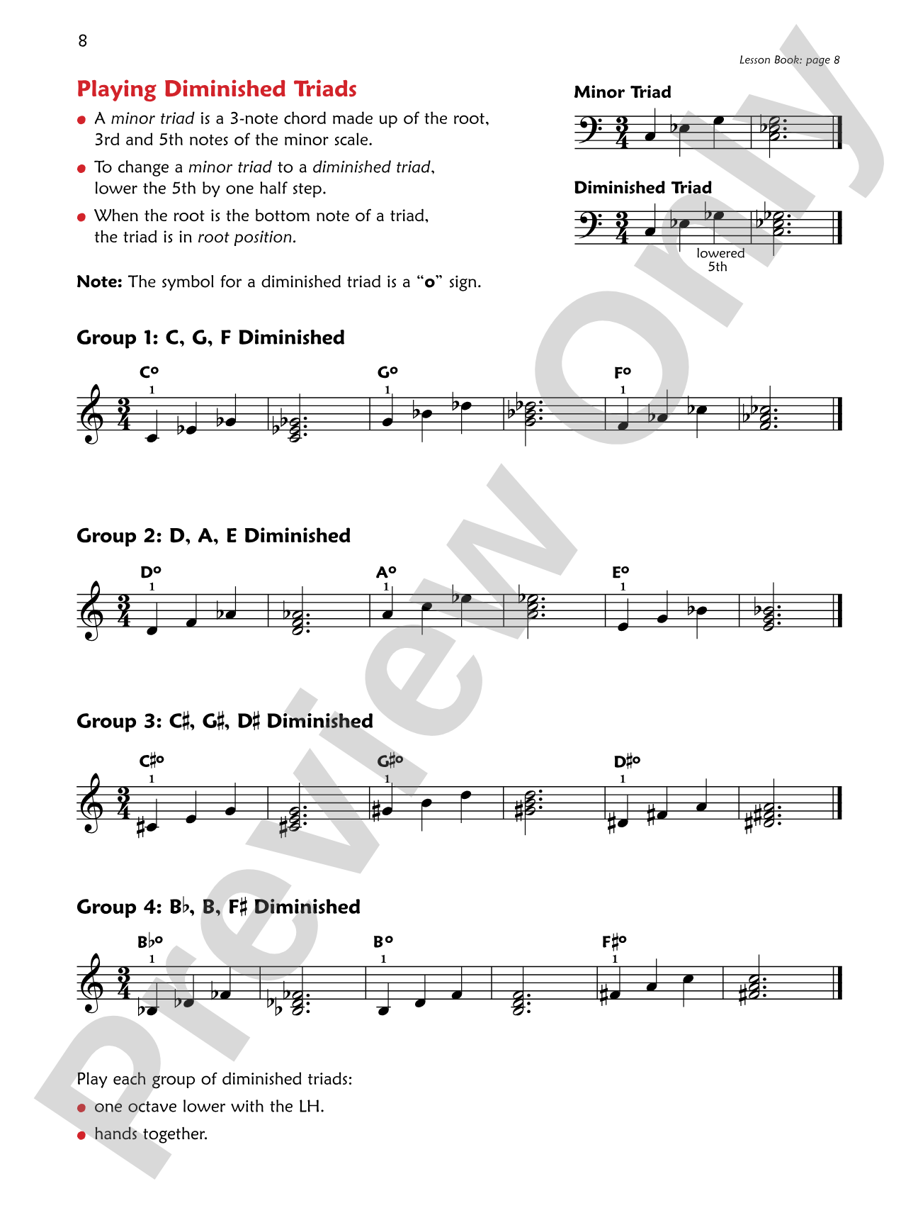 Premier Piano Course, Technique 6: Piano