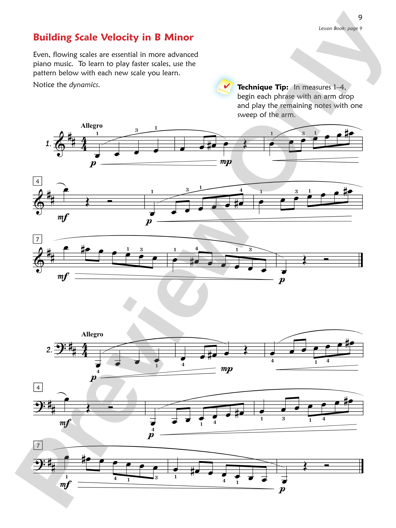 Premier Piano Course, Technique 6: Piano