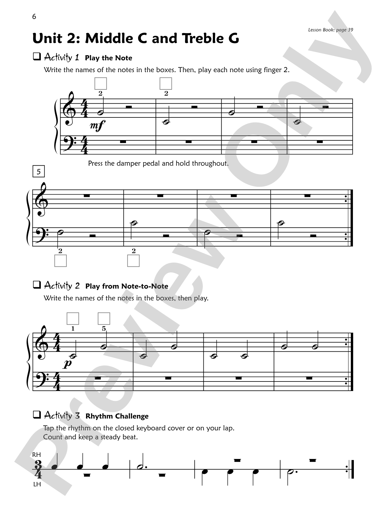 Premier Piano Course, Sight Reading 1A: Piano
