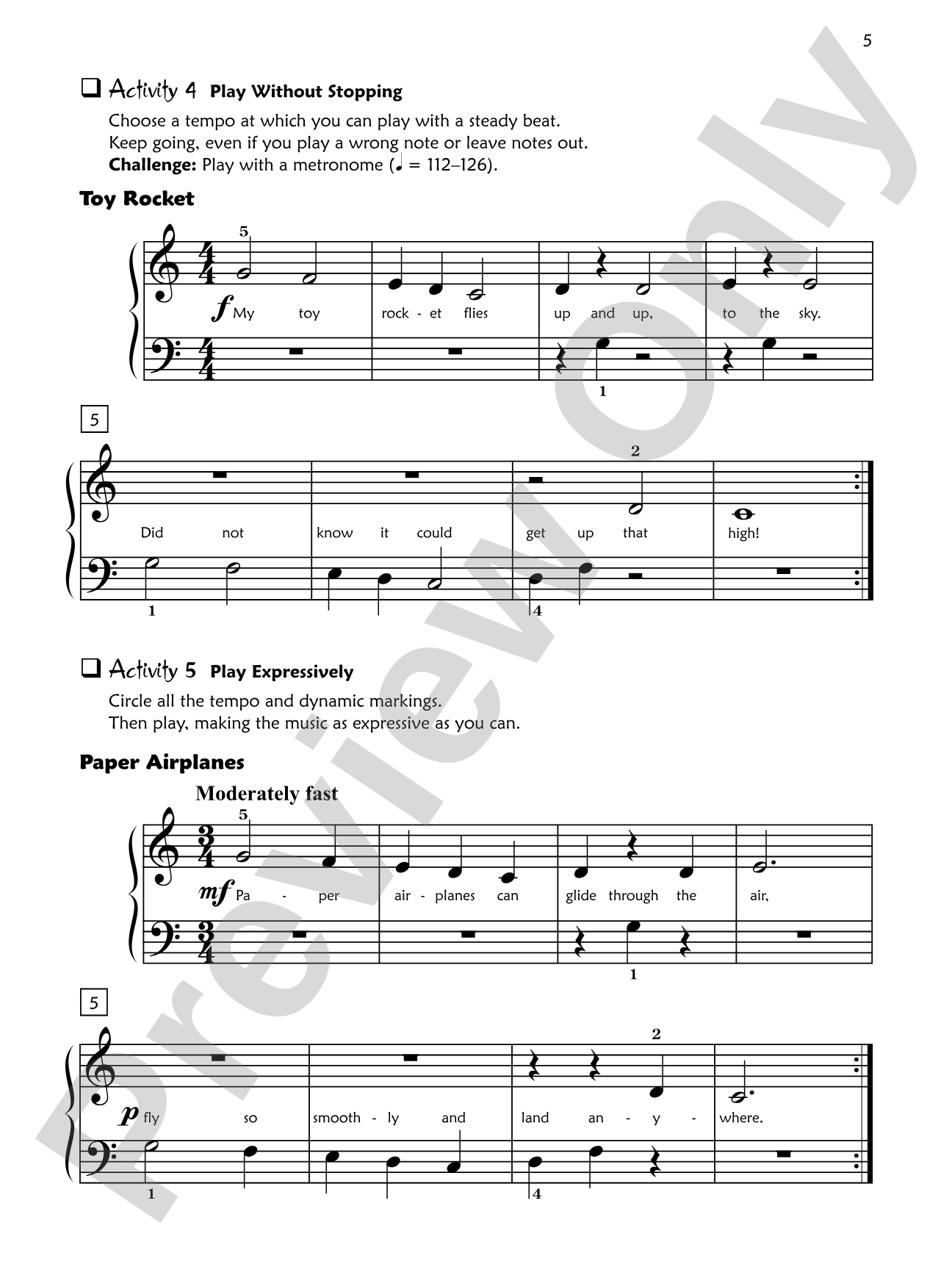 Premier Piano Course, Sight Reading 1B: Piano