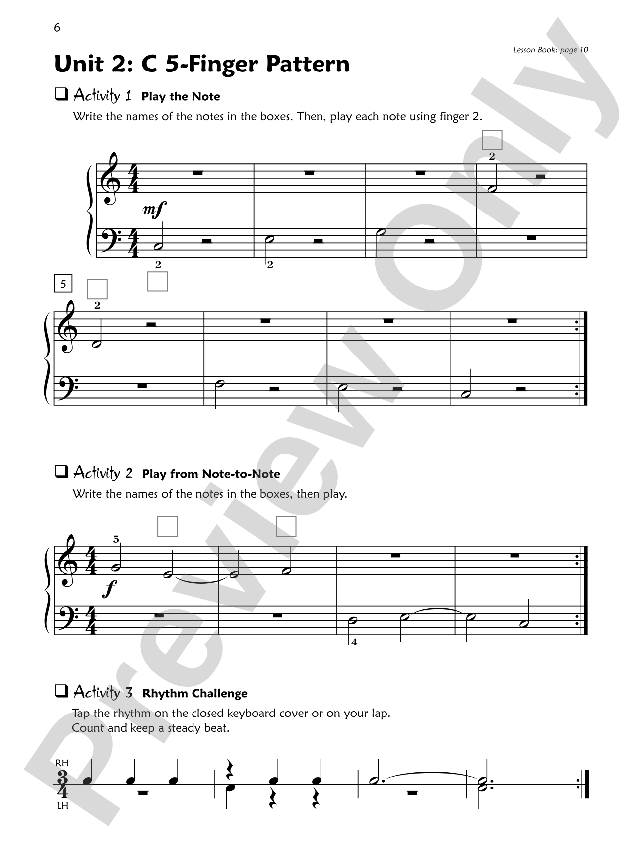 Premier Piano Course, Sight Reading 1B: Piano