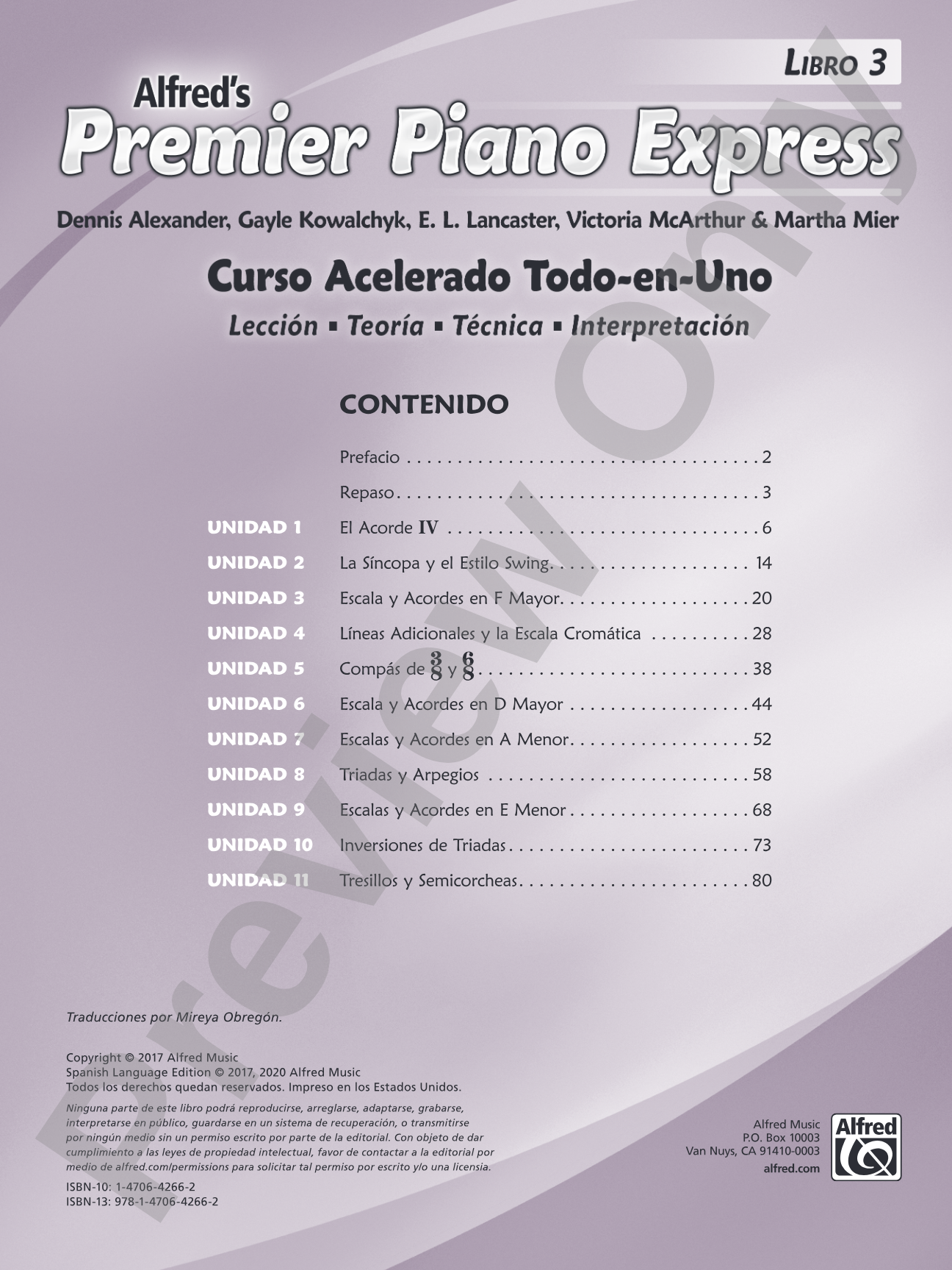 Premier Piano Express: Spanish Edition, Libro 3: An All-In-One Accelerated Course: Piano