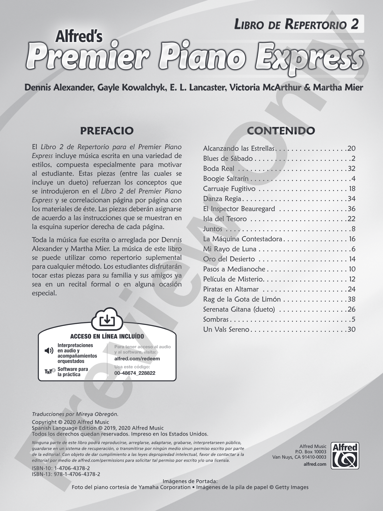 Premier Piano Express, Libro de Repertorio 2: Piano