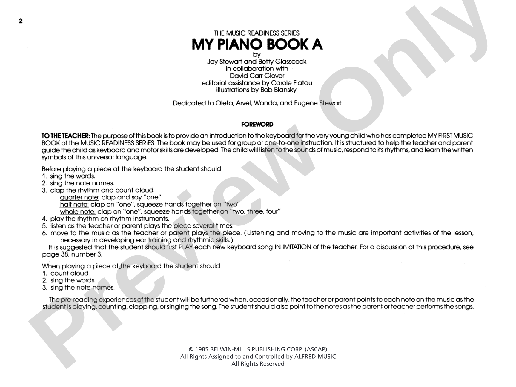 My Piano Book, Book A: in Full Color: Piano