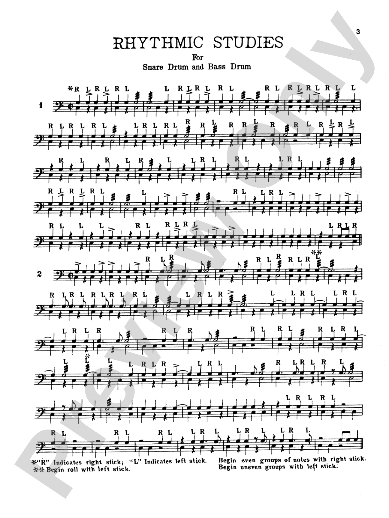 Modern Drum Studies (Revised): A Series of Carefully Conceived Exercises for the Snare Drum and Bass Drum